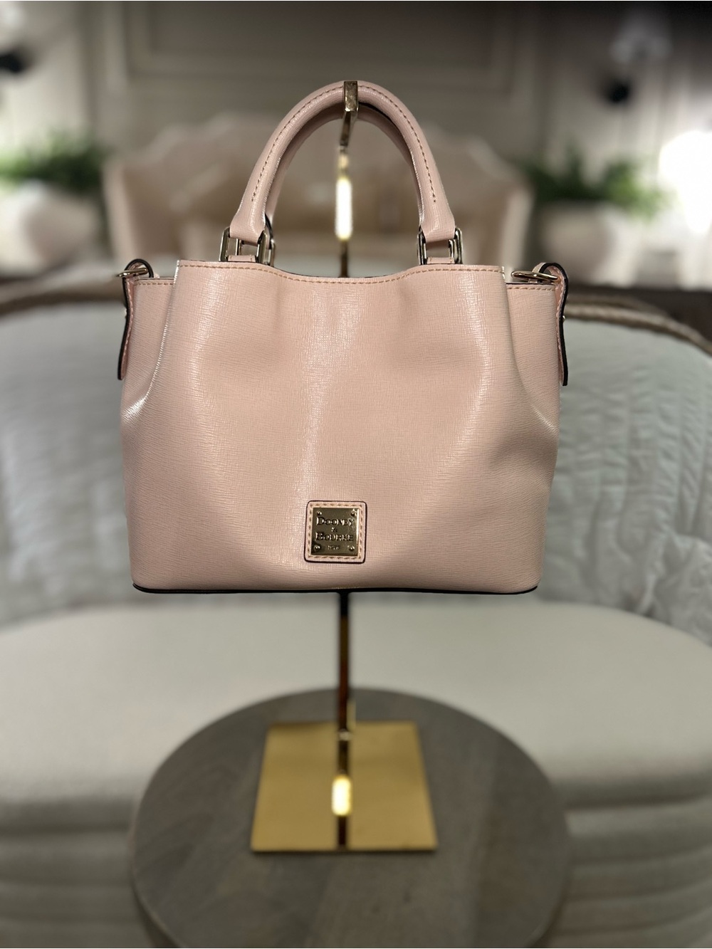 Dooney and Bourke Saffiano Mini Barlow in BLUSH - Picture 2 of 9